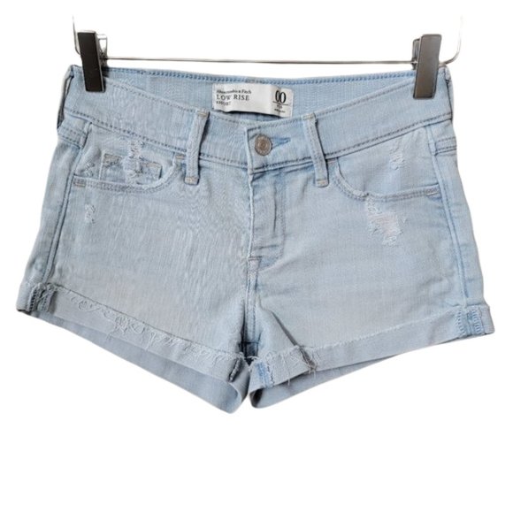Abercrombie & Fitch Pants - Abercrombie & Fitch Light Wash Low Rise Denim Jean Shorts